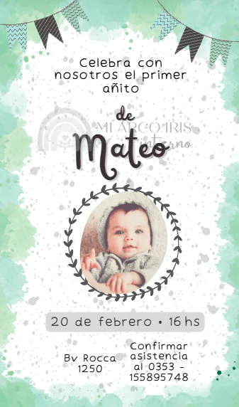 Tarjeta invitación animada Papelitos