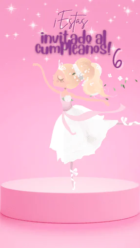 Tarjeta invitación animada Bailarina