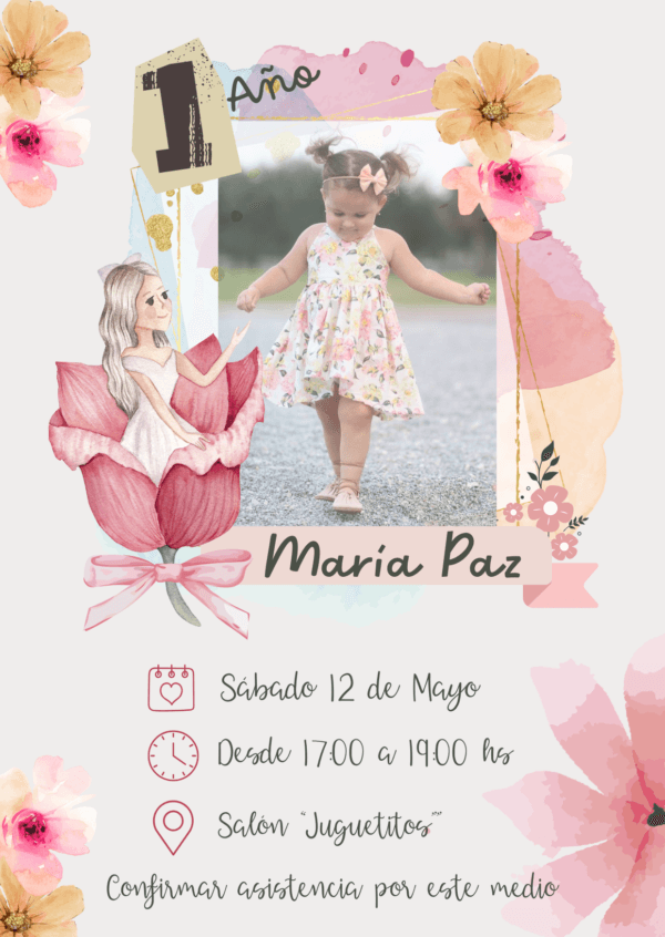 Tarjeta invitación estática Pulgarcita